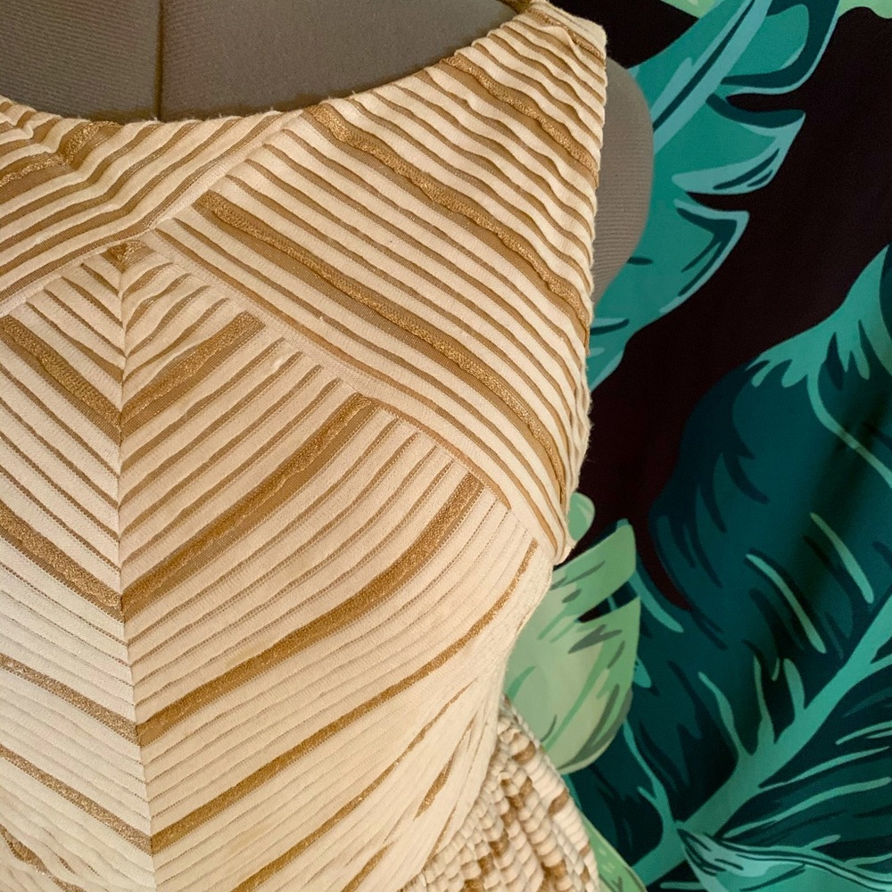London Times textured stripe dress